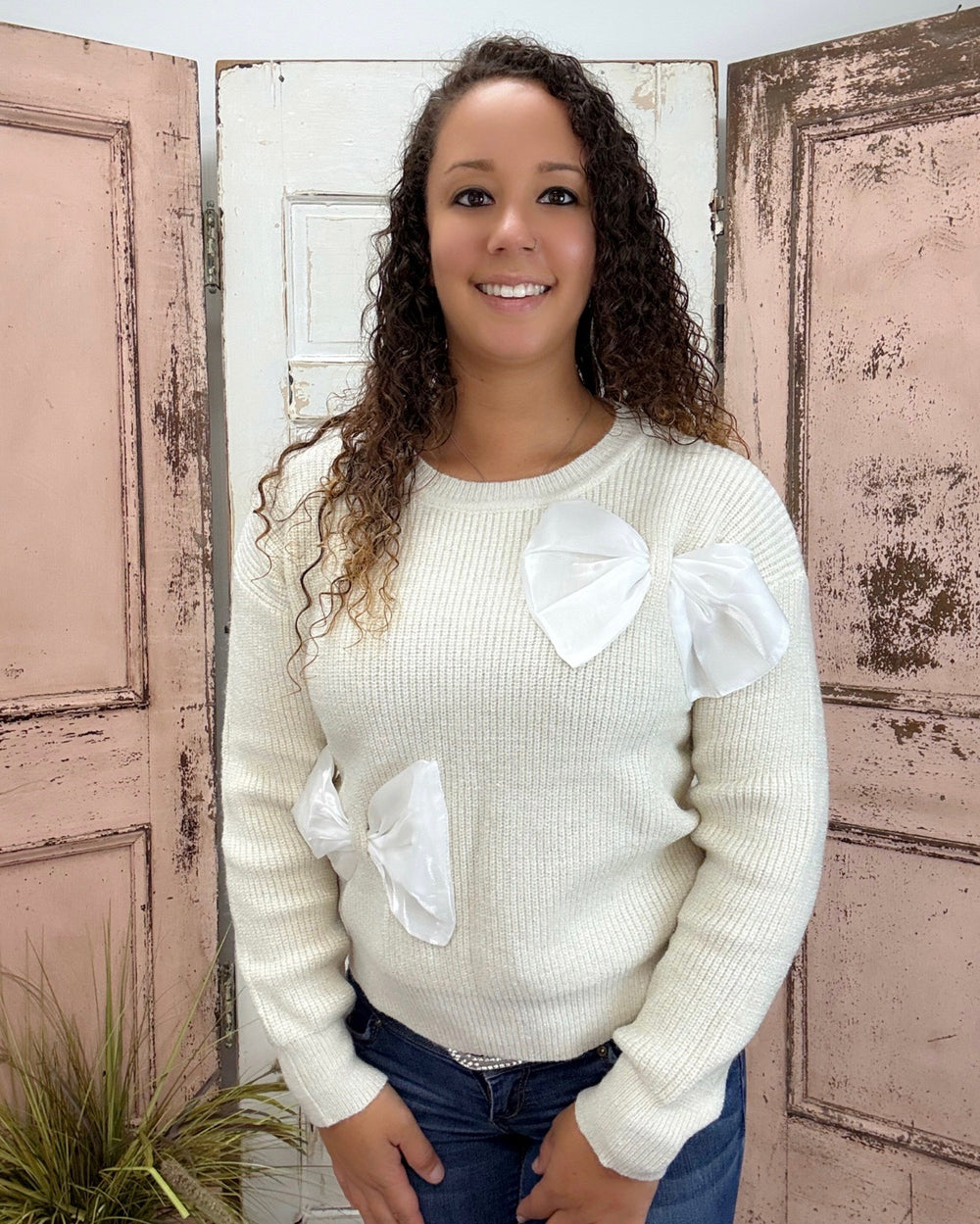 Elliana Sweater
simply southern 
bow sweater 
bows 
trendy