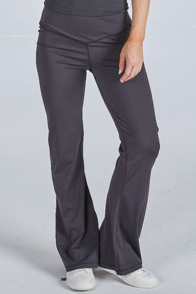 Simply Southern Flare Leg Lounge Pants – wide leg, crossover waistband, ultra-soft fabric, comfortable casual pants from Sweet Southern Charm