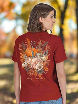 Simply Southern Harvest Pumpkin Tee 
Pumpkin tee
trendy graphic tee 
100% cotton