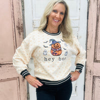 Simply Southern
Simply Southern Crew
HEY BOO Crew 
Halloween 
Trendy 
Varsity Crew