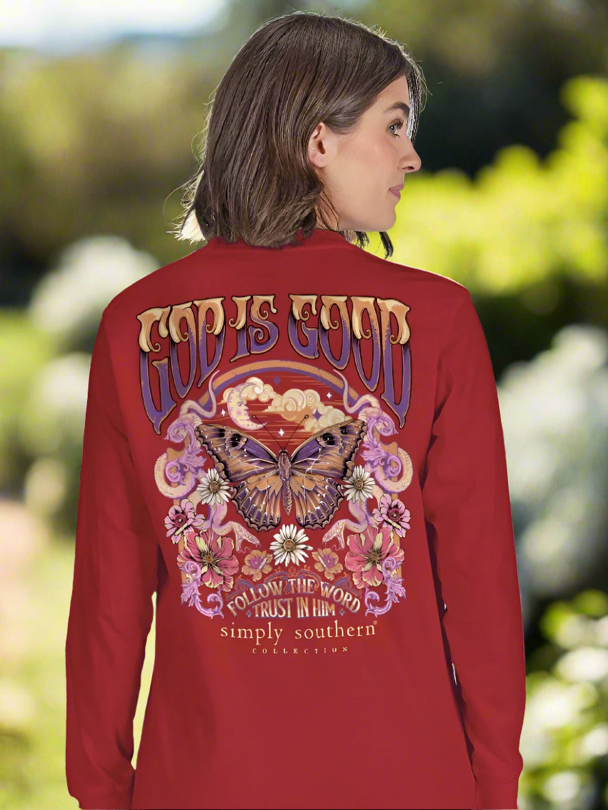 Simply Southern Tee
Long Sleeve Tee 
Good is Good, follow  the word & trust him. 
Faith tee