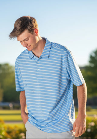 Classic style meets everyday comfort in the Simply Southern Men’s Micro Stripe Polo. Designed with a traditional polo neckline and short sleeves, this shirt delivers a clean, polished look that’s easy to wear for work, casual outings, or weekend plans. The subtle micro stripe pattern adds modern interest, while the Simply Southern logo label provides a signature finishing touch. Crafted from a soft, stretchy performance blend, this polo offers breathable comfort and easy movement all day long.