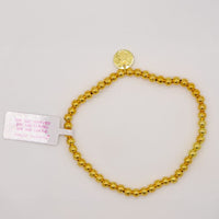Simply Southern Positivity Pearl Bracelet with gold-tone and pearlescent beads plus signature logo charm – stylish women’s bracelet from Sweet Southern Charm
