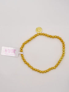 Simply Southern Positivity Pearl Bracelet with gold-tone and pearlescent beads plus signature logo charm – stylish women’s bracelet from Sweet Southern Charm
