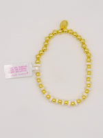Simply Southern Positivity Pearl Bracelet with gold-tone and pearlescent beads plus signature logo charm – stylish women’s bracelet from Sweet Southern Charm
