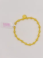 Simply Southern Positivity Pearl Bracelet with gold-tone and pearlescent beads plus signature logo charm – stylish women’s bracelet from Sweet Southern Charm
