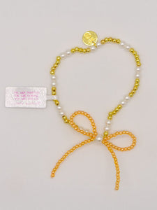 Simply Southern Positivity Pearl Bracelet with gold-tone and pearlescent beads plus signature logo charm – stylish women’s bracelet from Sweet Southern Charm
