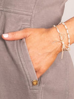 Simply Southern Positivity Pearl Bracelet with gold-tone and pearlescent beads plus signature logo charm – stylish women’s bracelet from Sweet Southern Charm
