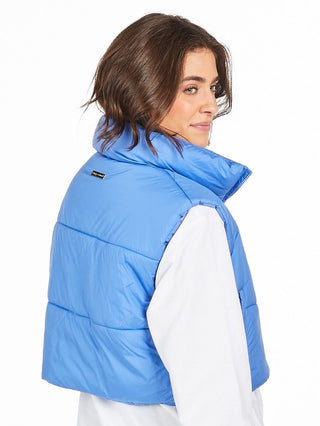 Simply Southern Cropped Puffer Vest – quilted polyester vest with zip front, front pockets, and logo from Sweet Southern Charm