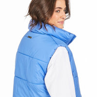 Simply Southern Cropped Puffer Vest – quilted polyester vest with zip front, front pockets, and logo from Sweet Southern Charm