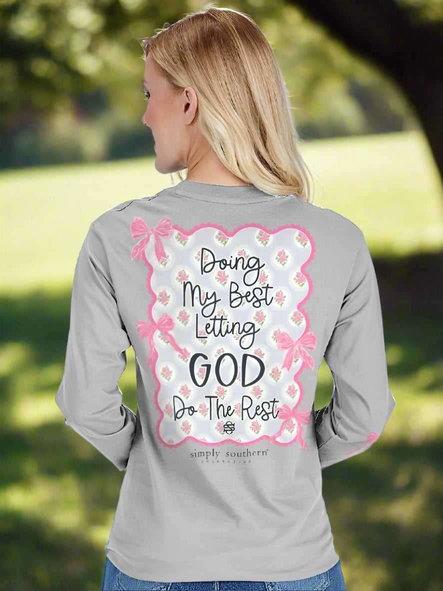 Simply Southern Long Sleeve Tee
Doing my best letting God do the rest 
100% cotton tee
Trendy tee