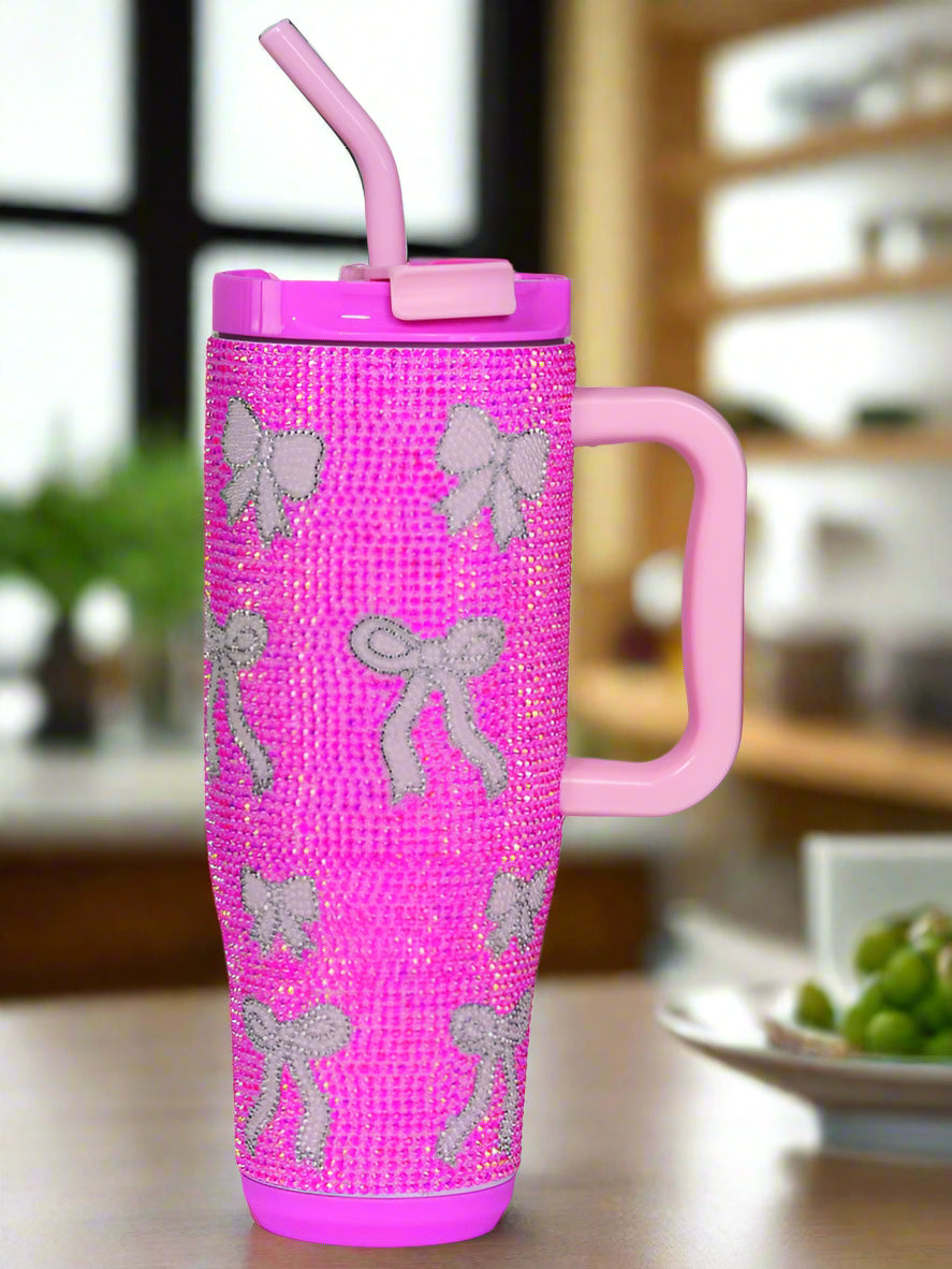 Simply Southern Rhinestone Bow 40oz tumbler