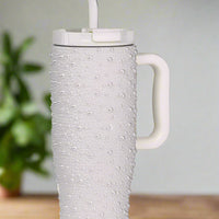 Simply Southern Rhinestone White Pearl 40oz tumbler