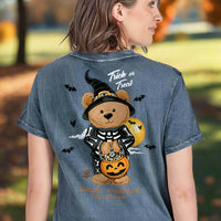 Simply Southern Tee
Trick or Treat 
Bear Tee
short sleeve tee 
Halloween tee 
Trendy tee
graphic tee