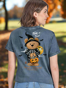 Simply Southern Tee
Trick or Treat 
Bear Tee
short sleeve tee 
Halloween tee 
Trendy tee
graphic tee