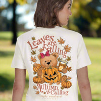 Simply Southern Tee 
Simply Southern 
Bear Tee 
Fall tee 
leaves are falling, autumn is calling 
short sleeve tee
pumpkins 
graphic tee