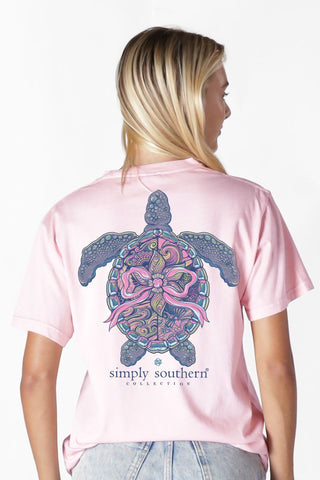 Simply Southern tracking turtle tee with QR code to track your sea turtle.