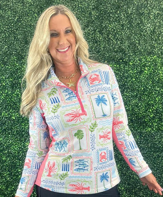 Simply Southern UPF Pullover - Sea Patch