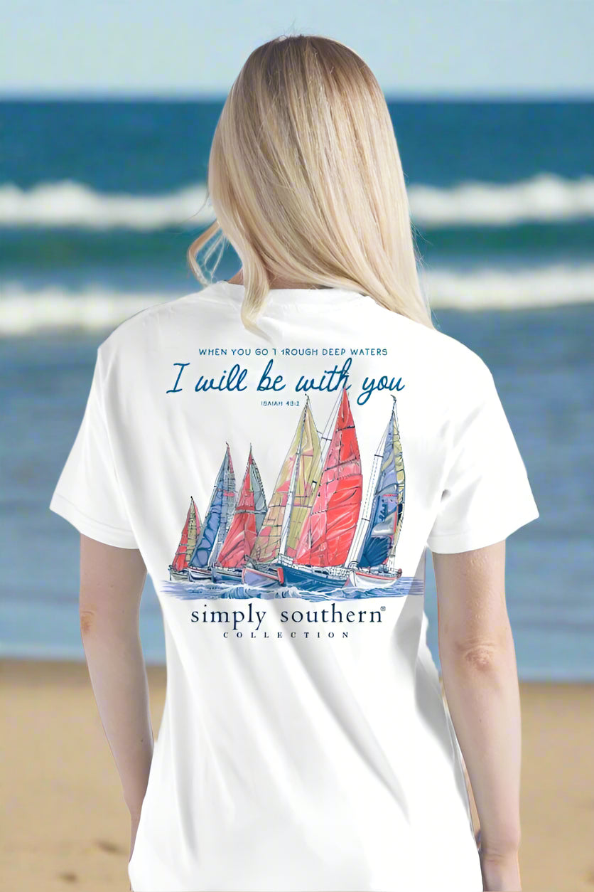Simply Southern Tee
Religious tee
When you go through deep water, i will be with you