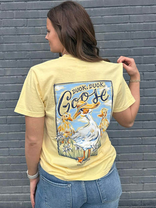 Throw it back to recess days with this Southernology® classic. The Duck Duck Goose tee captures that carefree childhood energy we all miss — the kind that had you running circles around your friends without a worry in the world. Printed on a buttery soft Comfort Colors short sleeve, it's nostalgia you can actually wear.