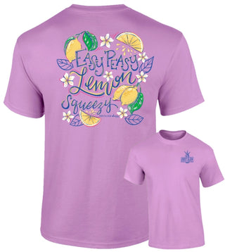 Southernology Easy Peasy Lemon Squeezy Tee
Printed on purple tee with lemons