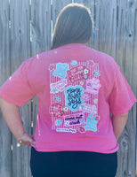 Southernology® Mama Says Decals Tee in crunchberry with vibrant design featuring classic sayings and motherly wisdom. Made from soft, durable Comfort Colors fabric with a relaxed fit for all-day comfort. Perfect for daughters, moms, and anyone who loves a little motherly sass.
