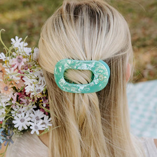 Flat Round Clip - Spring Splash