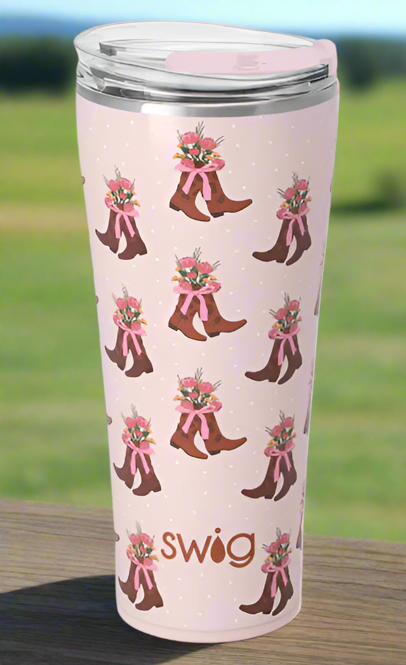 Swig Cowgirl Coquette - 32oz Tumbler
cowgirl boots 
swig cup