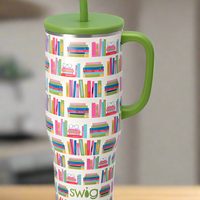 Mega sips, mega chill! 🧊 Stay stylish with patriotic bows on marine navy. Our 40oz Insulated Mega Mug keeps you hydrated with ease all summer!

Swig 40oz tumbler 
tumbler with handle and straw