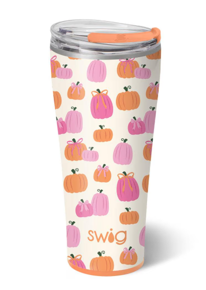 Swig Cup
32oz Tumbler 
Pumpkins and Bows
slider lid