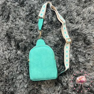 Ellen Guitar Strap Sling Bag - Turquoise