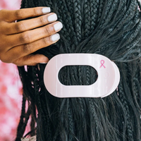 Flat Round Clip - Pink Ribbon Power