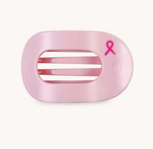 Flat Round Clip - Pink Ribbon Power