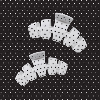Teleties Classic Clip - White Polka Dot Party