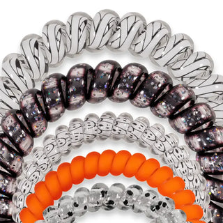 Hold your hair and enhance your style with TELETIES. The strong grip, no rip hair tie that doubles as a bracelet. Strong, pretty and stylish, TELETIES are designed to withstand everyday demands while taking your look to the next level

This five pack includes 3 smalls and 2 larges.
