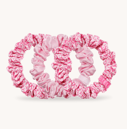 Silk Scrunchie - Pink Ribbon Power