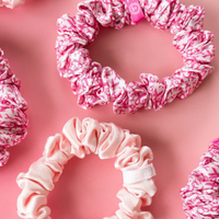 Silk Scrunchie - Pink Ribbon Power