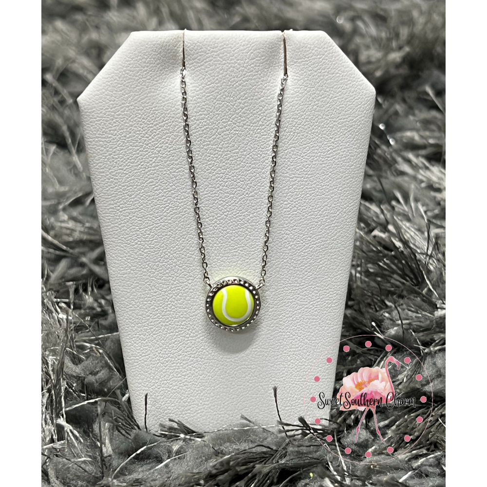 9608867524 Tennis Short Pendant Necklace Gold in Chartreuse Magnesite