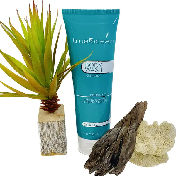 Mineral rich, Ocean Water Body Wash. Includes our signature sun-kissed, beach-day, Coastal scent. 8.5oz.