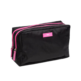 SCOUT two-way toiletry bag with two zipper compartments, rectangular design that stands upright for organized travel essentials. SCOUT toiletry bag, two compartment toiletry bag, travel toiletry organizer, cosmetic travel bag, upright toiletry bag, SCOUT bags, Sweet Southern Charm travel accessories