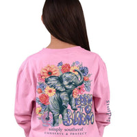 Youth Track Elephant Bloom tee