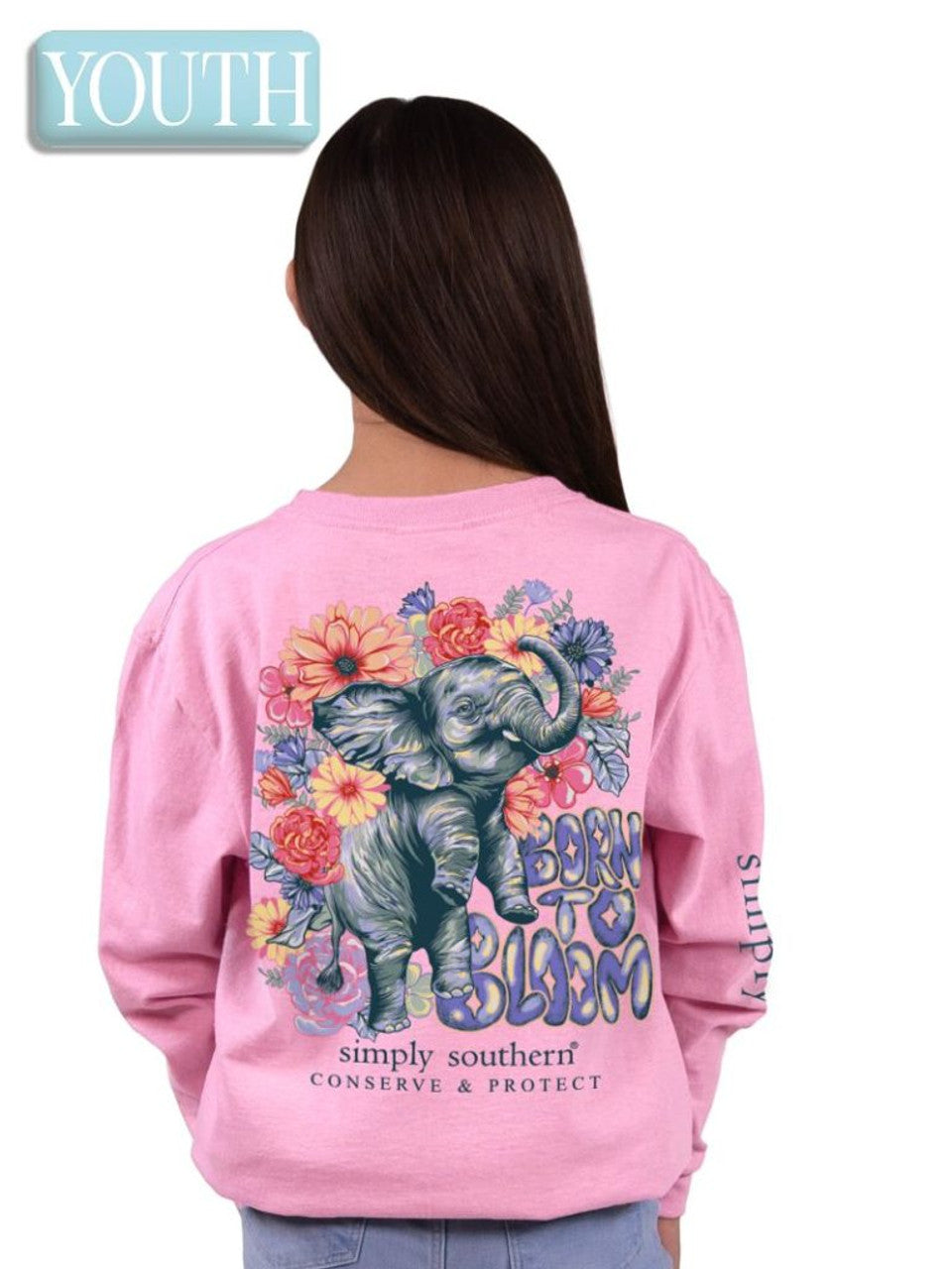 Youth Track Elephant Bloom tee