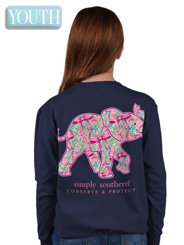 Youth Track Elephant Bow Tee