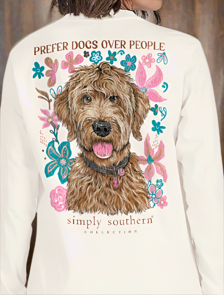 Youth Simply Southern Prefer Dogs Over People t-shirt for kids – funny dog graphic tee, cute casual shirt for young dog lovers