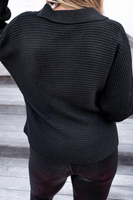 Zander Collared Sweater - Black
