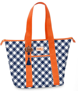 Zippi 36 Cooler - Gameday Gingham Navy + Orange