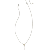 Camry Silver Y Necklace in Ivory Mother of Pearl