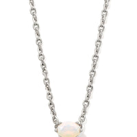 Cailin Necklace Silver in Champagne Opal Crystal