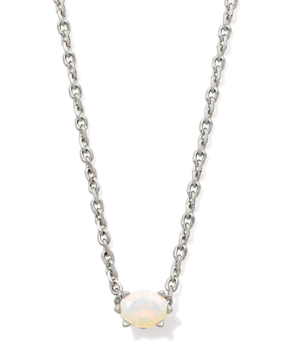 Cailin Necklace Silver in Champagne Opal Crystal