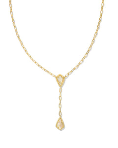 9608861150 Camry Gold Y Necklace in Golden Abalone